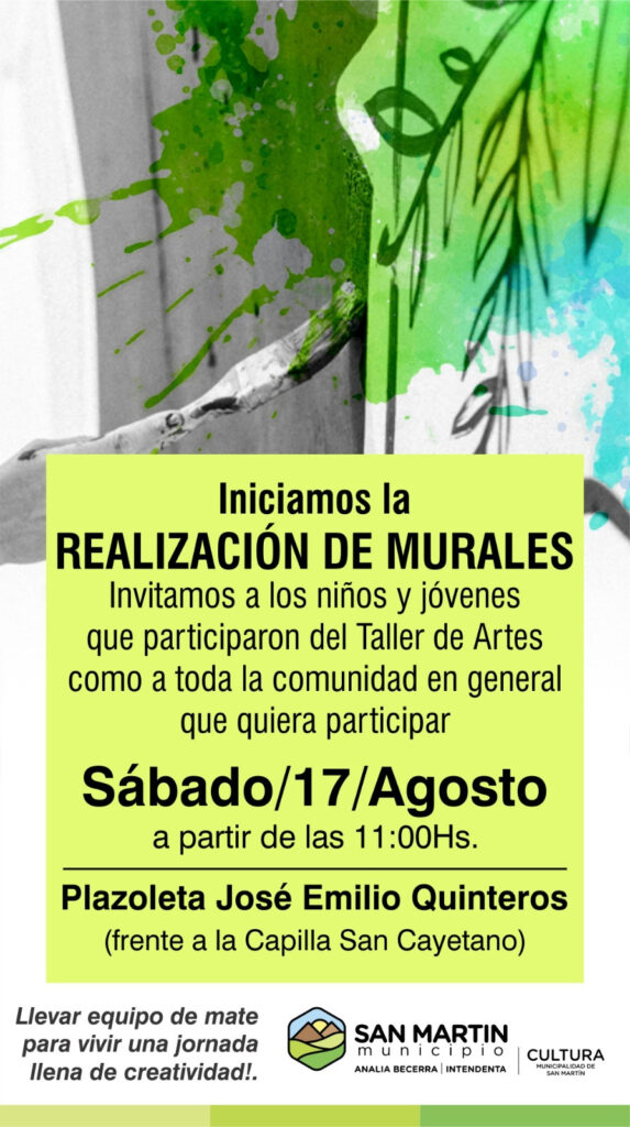 San Martín invita a toda la comunidad a crear murales
