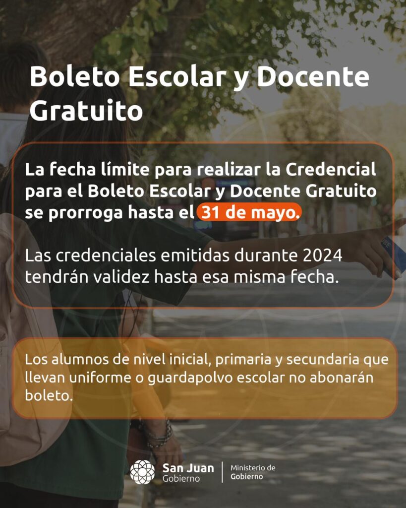 COMUNICADO DE PRENSAEL GOBIERNO PRORROGÓ LA FECHA LÍMITE DE REALIZACIÓN DE LA CREDENCIAL