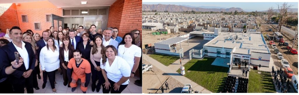 Orrego inauguró obras clave para la seguridad y salud en una populosa zona de Rivadavia